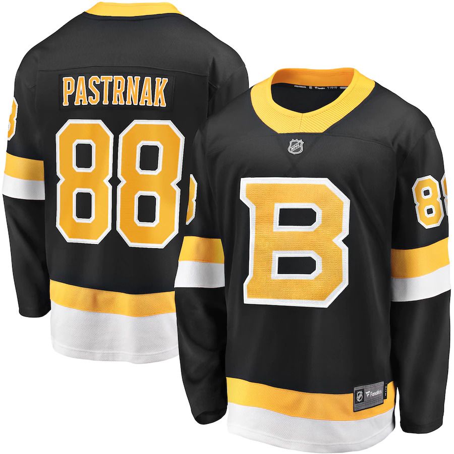 Men Boston Bruins 88 David Pastrnak Fanatics Branded Black Alternate Premier Breakaway Player NHL Jersey
